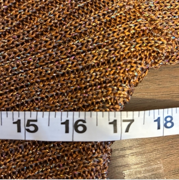 Free People Logan Metallic Bronze Sweater Sz S NWT MSRP $128 - Picture 7 of 8